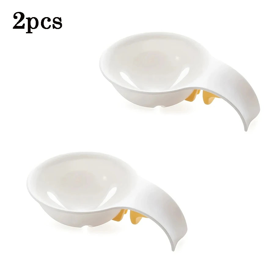 1pc Egg Yolk Separator Divider Rack White Plastic