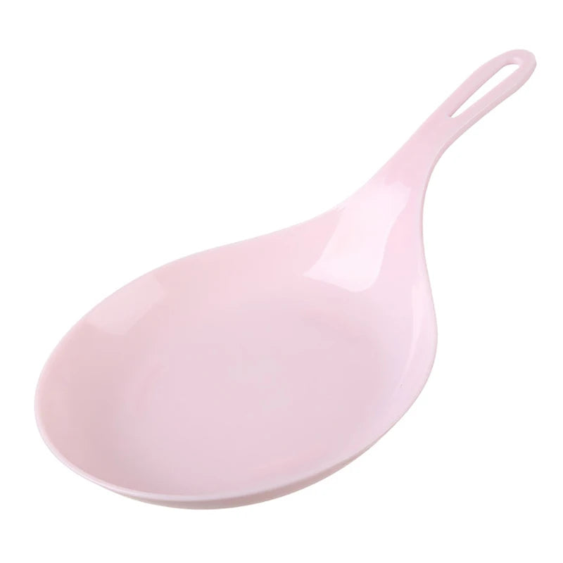 Korean Handheld Dish Fashion White Handle Large Spoon
