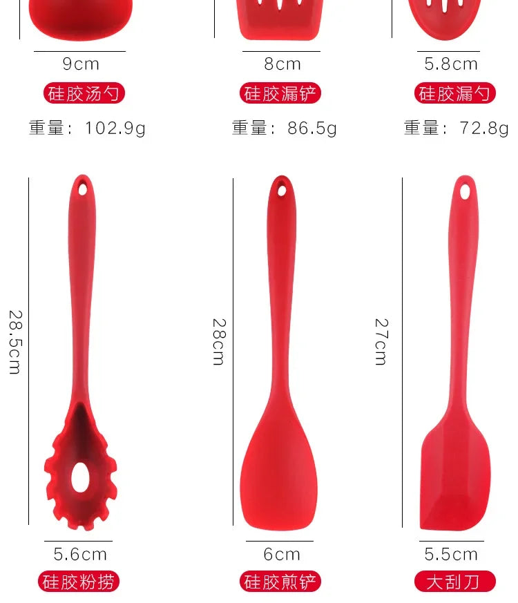 1pcs Silicone Utensils Non-Stick Kitchenware Cooking Bbq Spoon