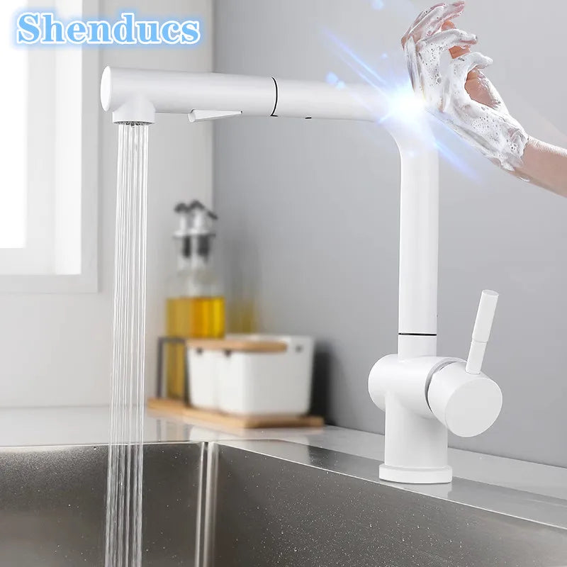 Touch On Pull Out Sink Faucet Stainless Steel