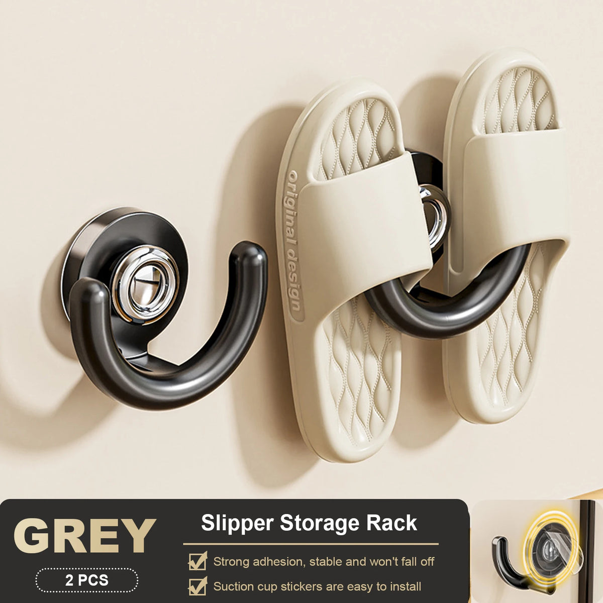 Slippers Rack No Punching Bathroom Simple Slipper Hook