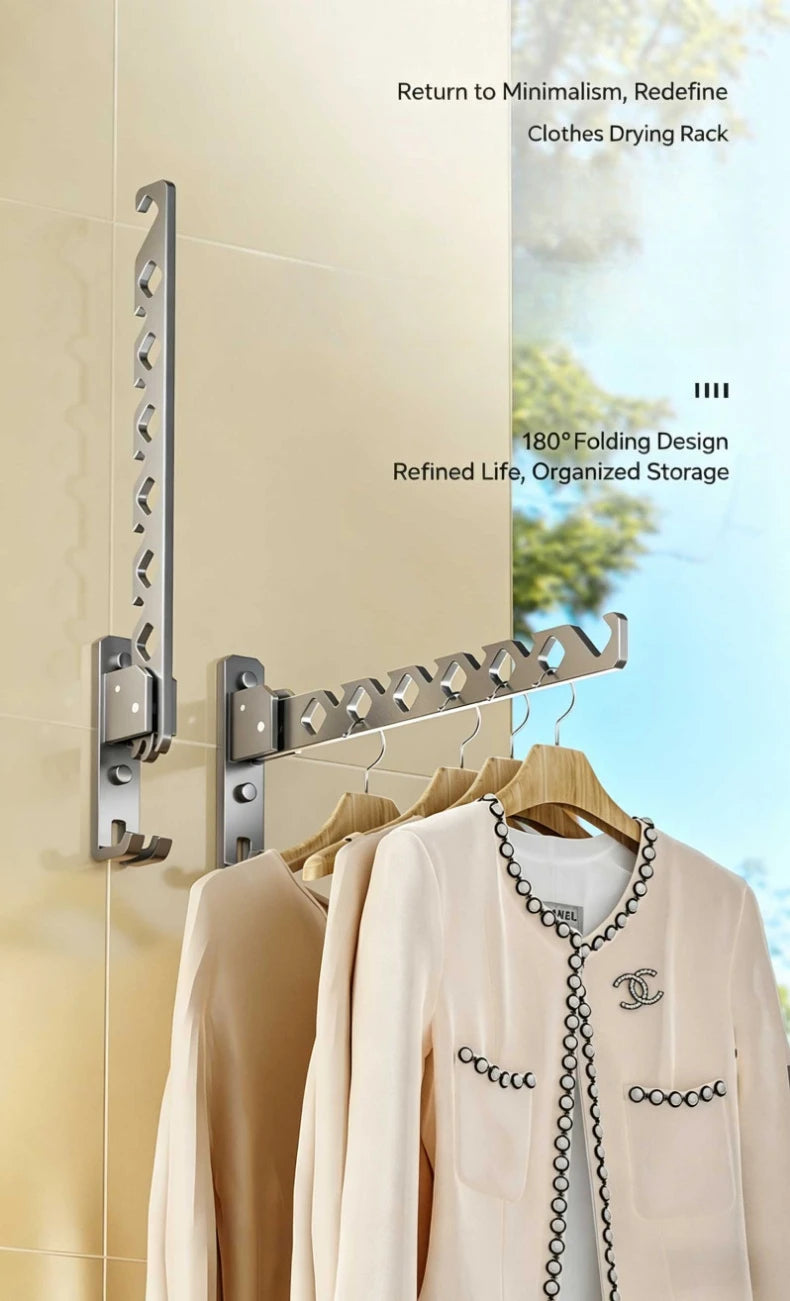 Clothes Drying Rack Collapsible Adjustable Angle Clothes Hanger
