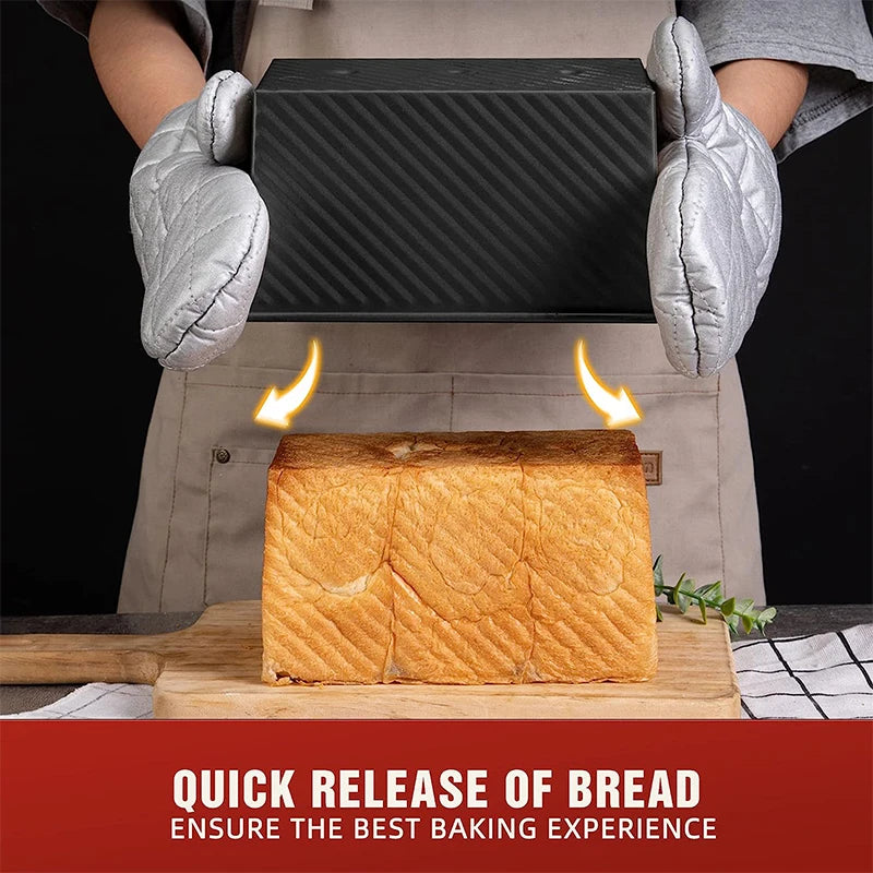 Lmetjma Pullman Loaf Pan Lid Lb Non-Stick Bread