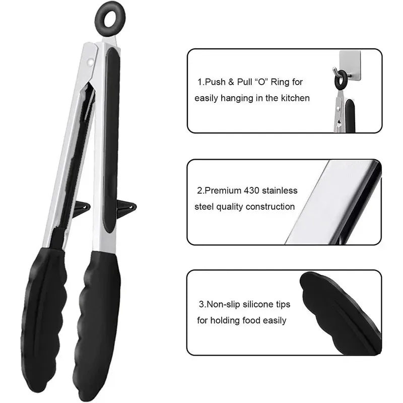 Tongs Silicone Food Tongs Non Stick Cooking Serving