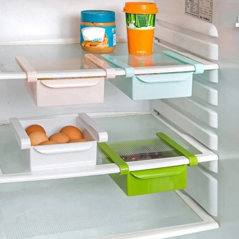 Slide Fridge Freezer Space Saver Organizer Storage Rack