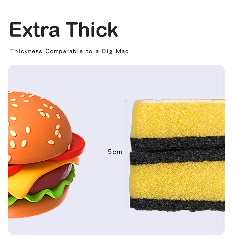 Vismoore Thick Dish Sponge High Density Absorbent Double