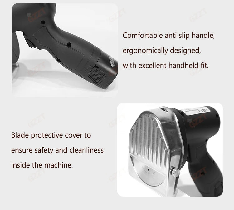 Gzzt Cordless Meat Slicer Battery-Charged Handheld Roast Meat