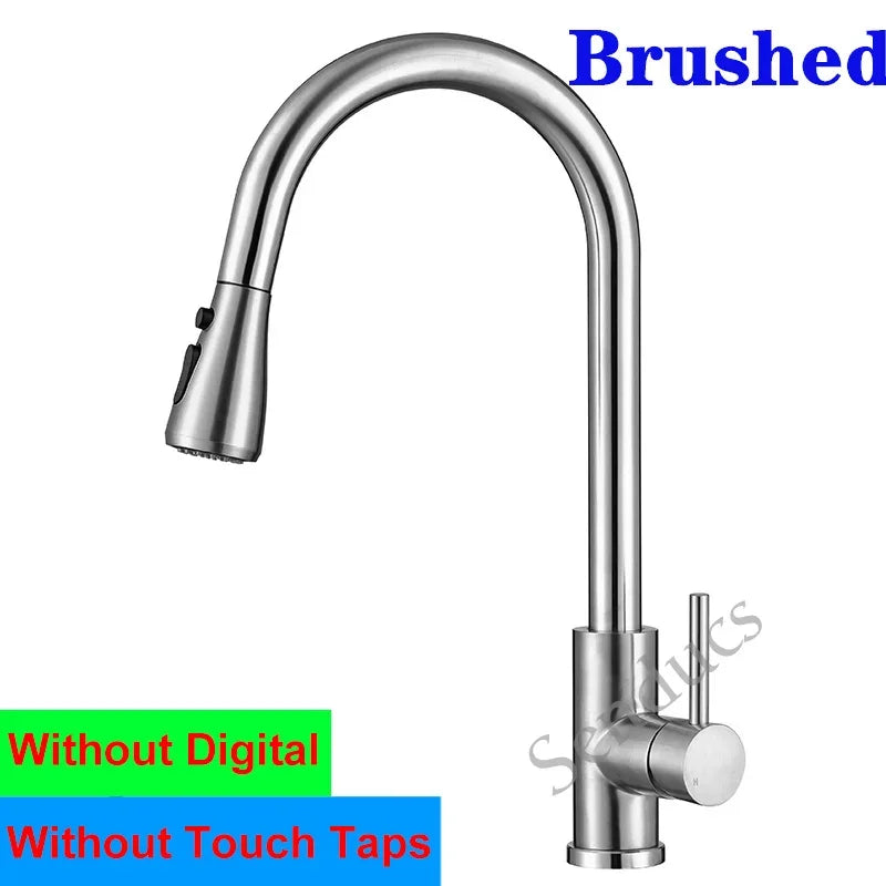 Touch Digital Faucets 304 Stainless Steel Cold Sink