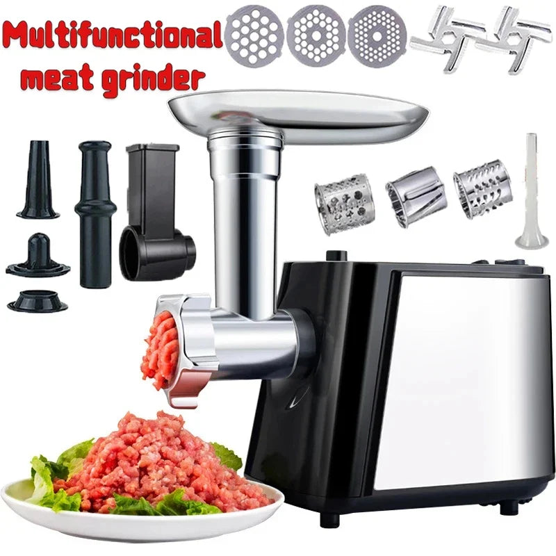 Stainless Electric Meat Grinder 1000w Sausage Stuffer Meat