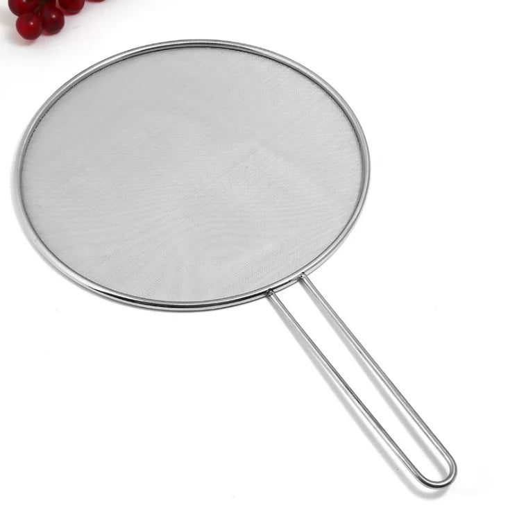 Stainless Steel Splatter Screen Oil-Proofing Lid Spill-Proof