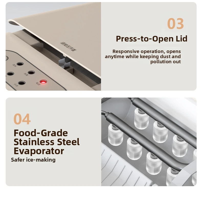 15kg/Day Ice Maker Machine - Mini Countertop Home/Dorm/Office