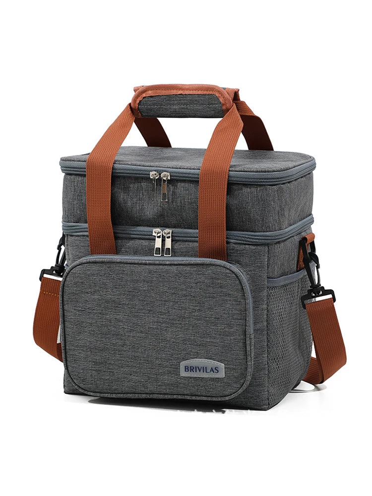Fashion Crossbody Insulated Lunch Bag Large Capacity Thermal