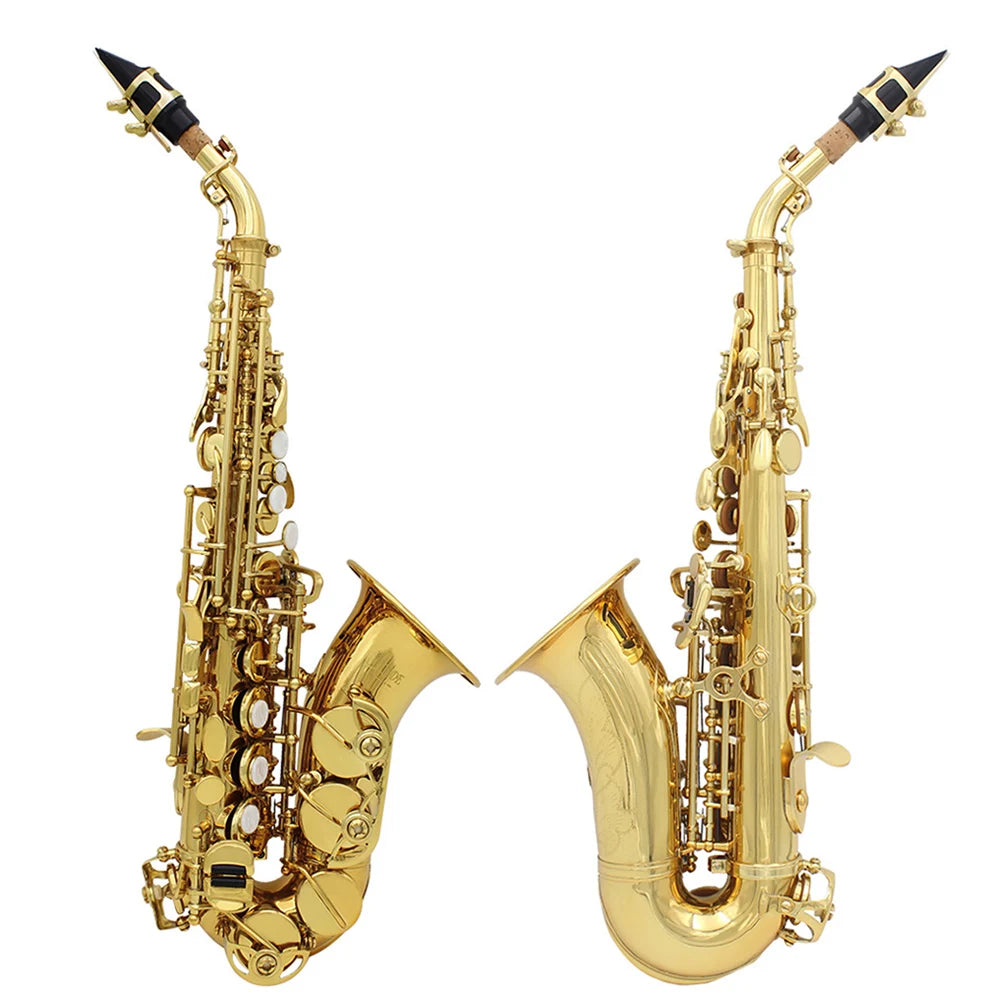 Slade Soprano Saxophone Flat Brass Sax Professional Saxophone