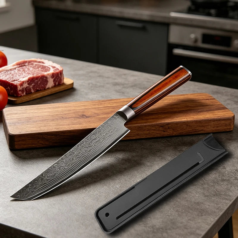 Damascus Steel Japanese Chef Knife Meat Cleaver Slicing