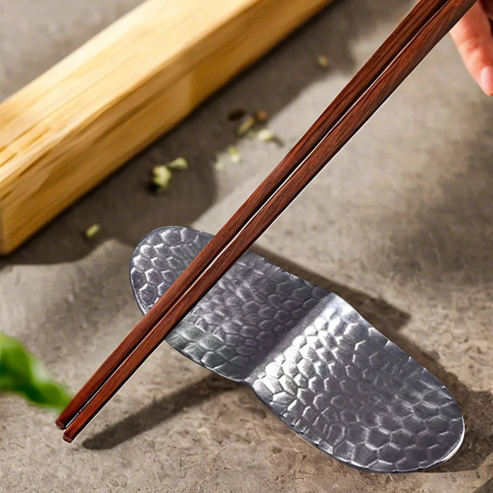 1/2/6pcs Stainless Steel Chopstick Rest Spoon Holder Elegant