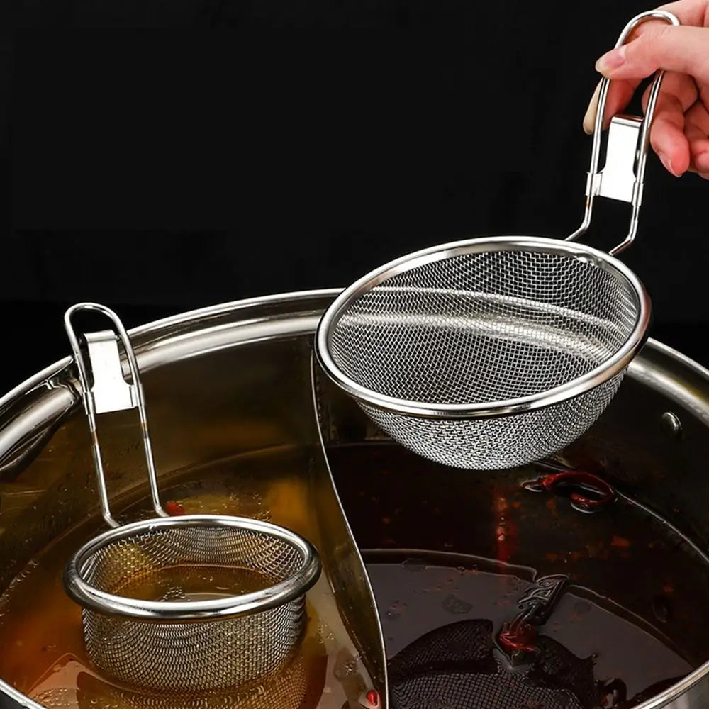 Cooking Utensils Mesh Strainer Spoon Long Handle Stainless