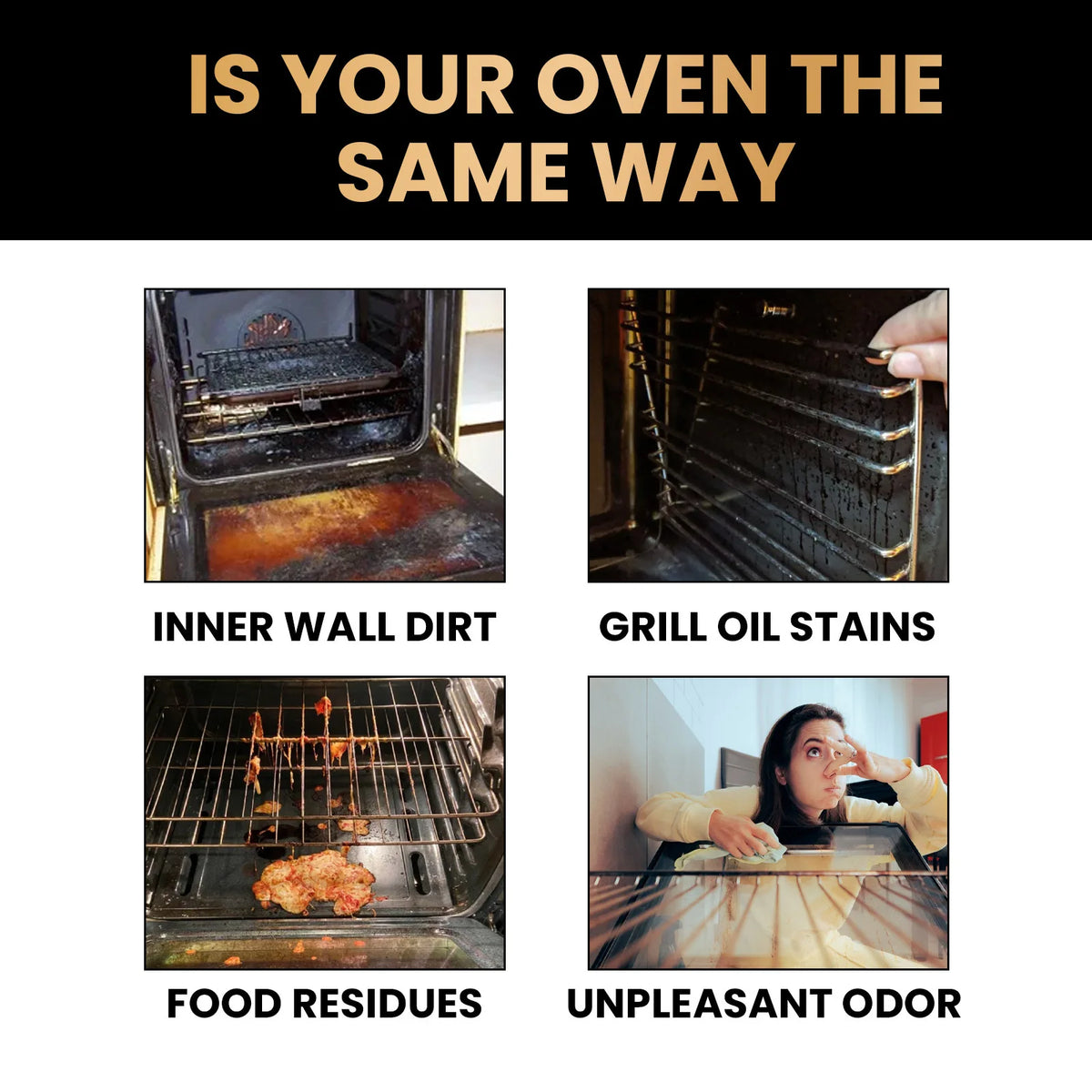 Stove Oven Foam Cleaner Quick Cleaning Inner Wall