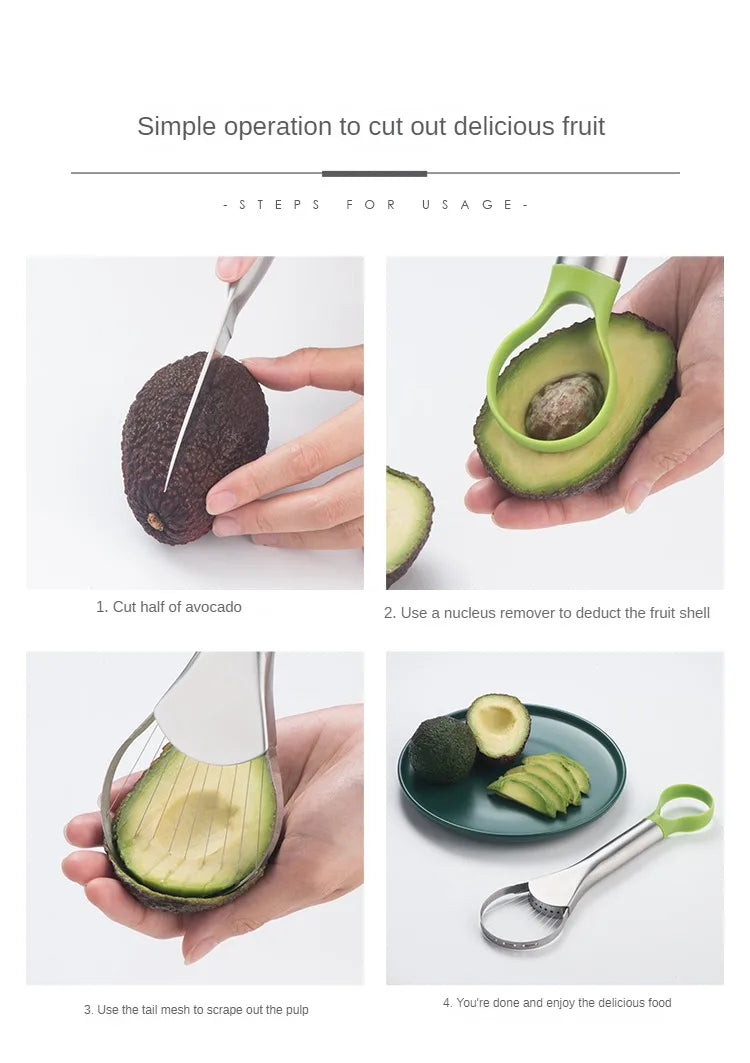 Avocado Knife Stainless Steel Cutters Fruit Cutting Artifact