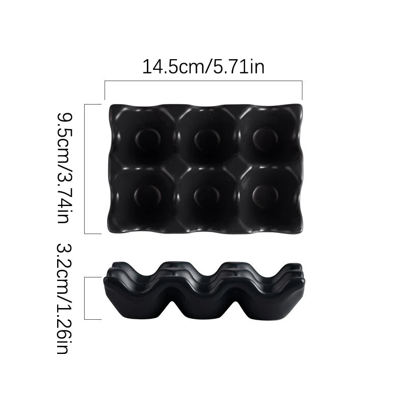 Grids Egg Holder Ceramic Anti-Slip Egg Box Refrigerator