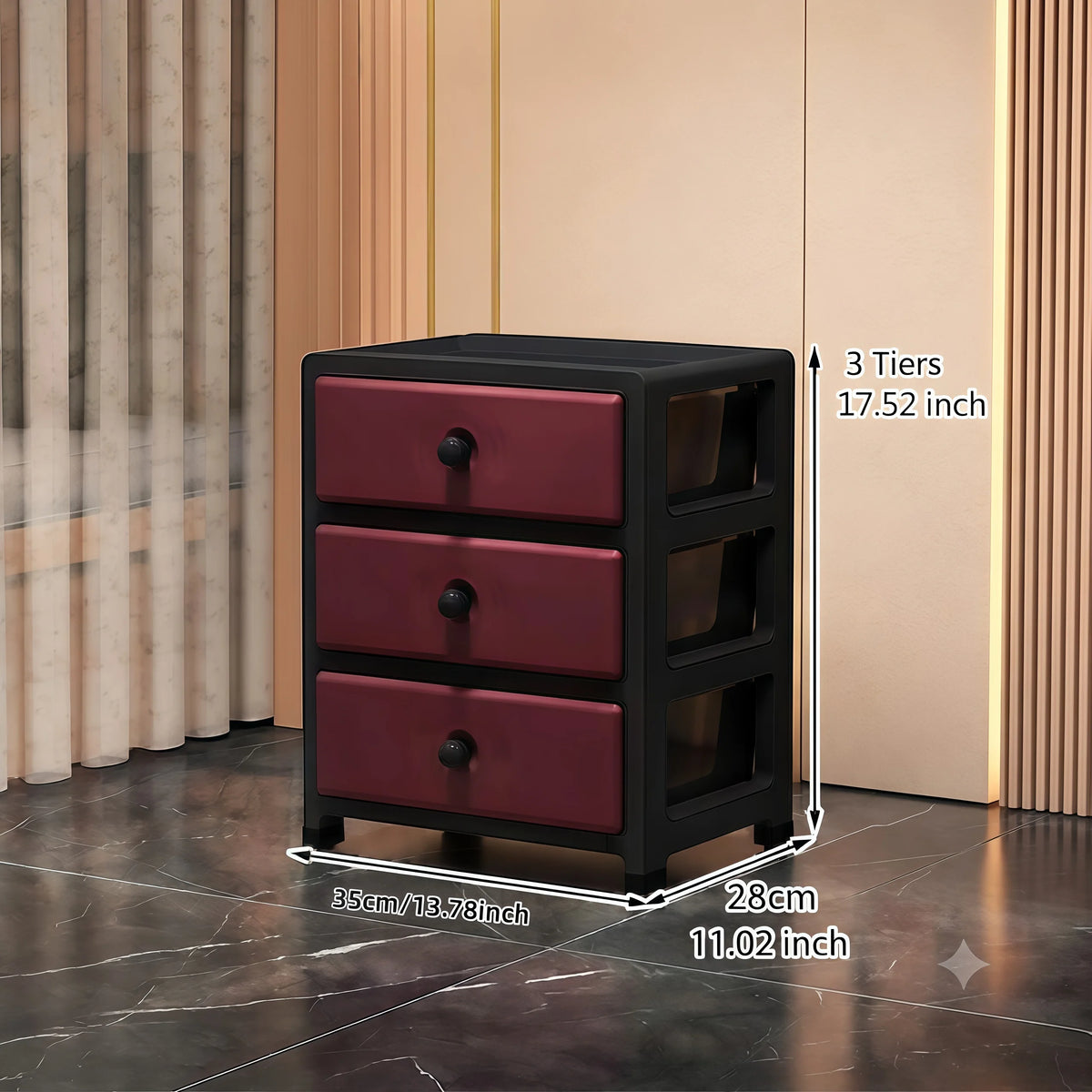 Drawer-Style Storage Cabinet - Living Room Storage Cabinet