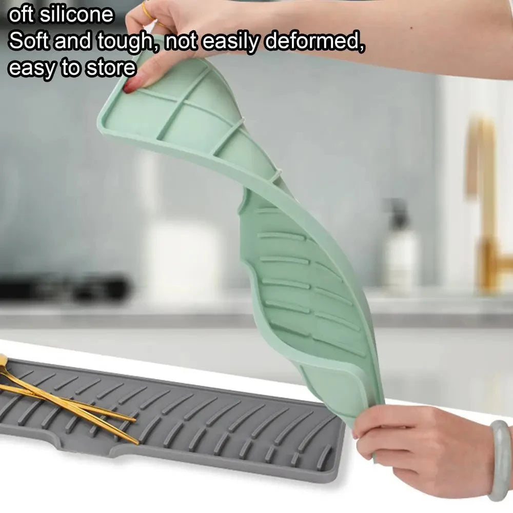 Faucet Silicone Mat Bathroom Anti-Slip Sink Drain Mat