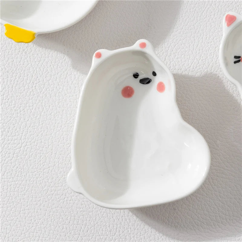 Japanese Style Ceramic Tiny Plate Creativity Restaurant Soy