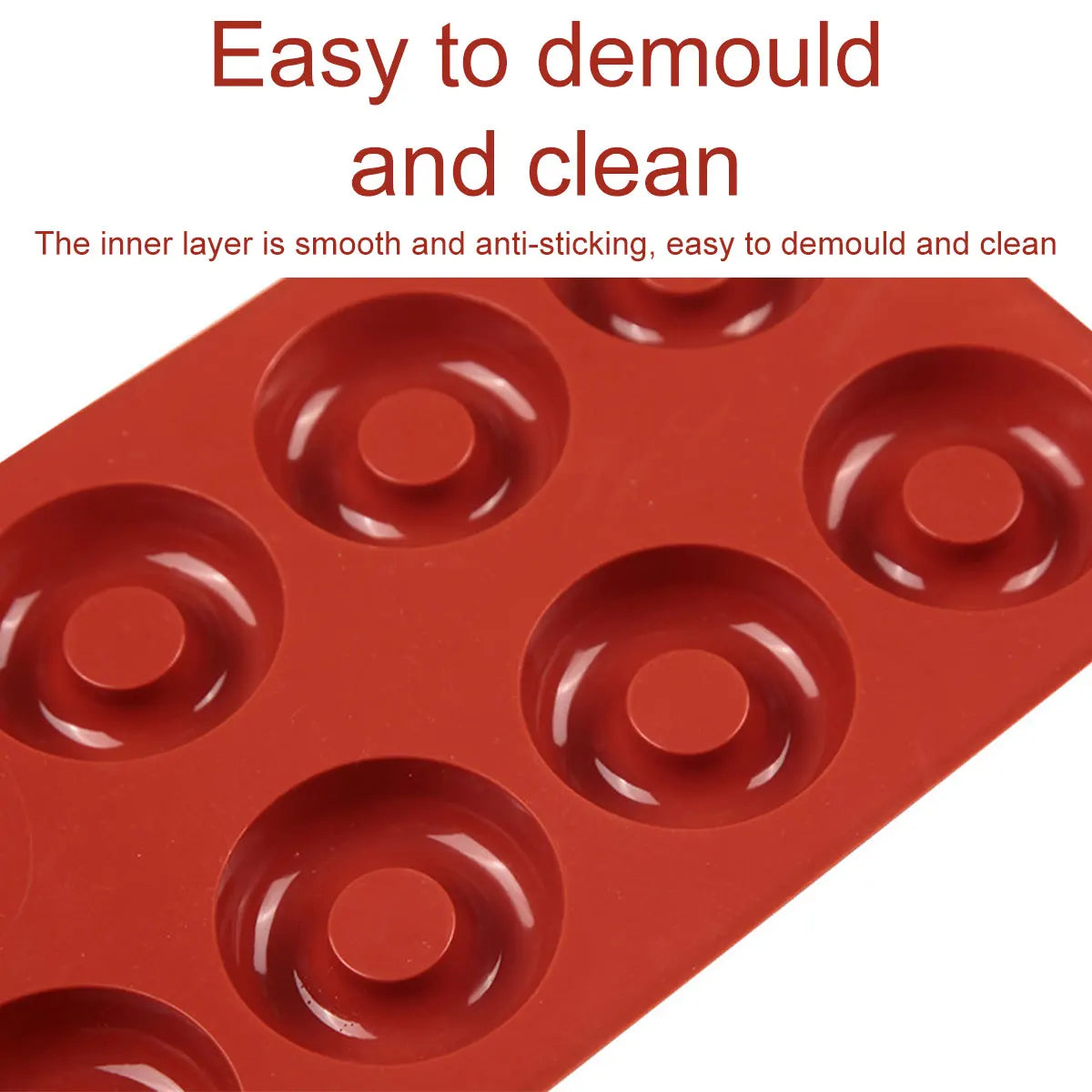 8-Slot Silicone Mini Donut Mold Non-Stick Doughnut Baking