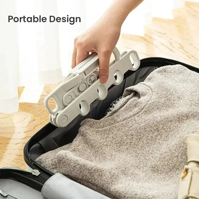 5-Hole Clothes Hanger Foldable Travel Drying Rack Hotel