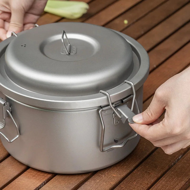 Boundless Voyage Titanium Camping Pot 2l Cooker Ultralight