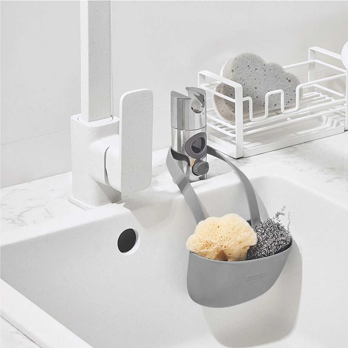 Sink Sponge Holder Storage Drain Basket Layer Hanging