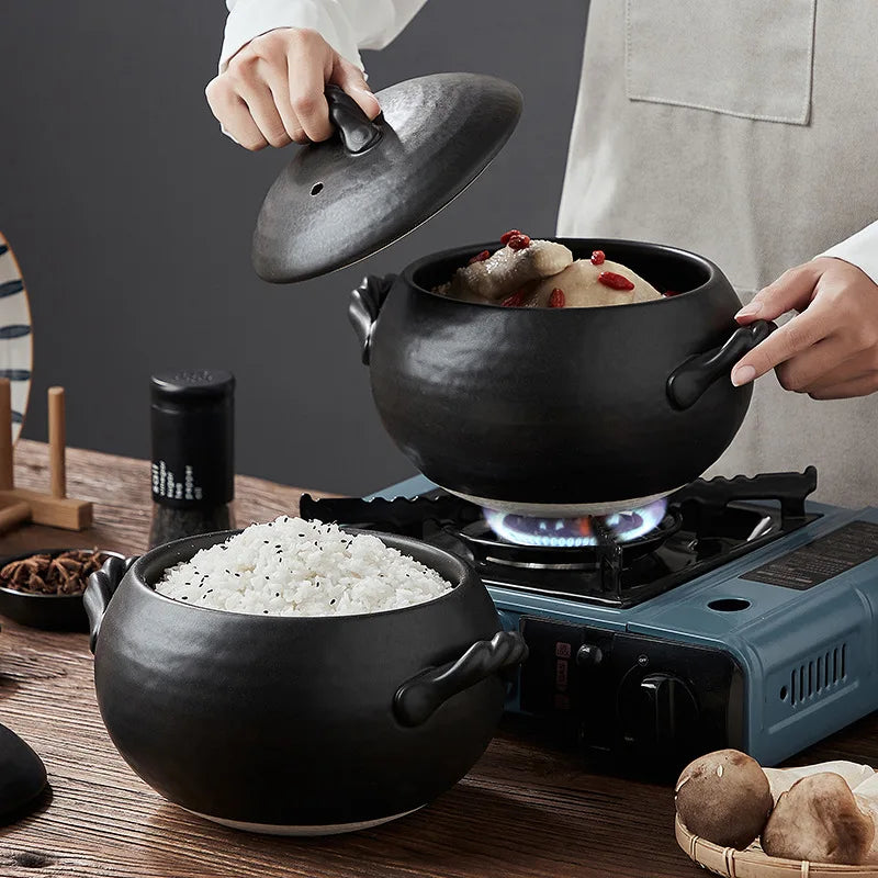 Japanese Ceramic Casserole Creative Spherical Clay Saucepan Stew
