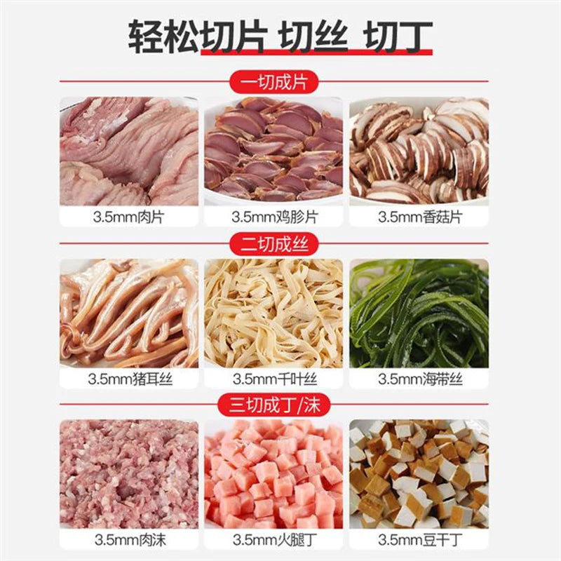 Electric Meat Cutter Stainless Steel Automatic Vegetable Cutter