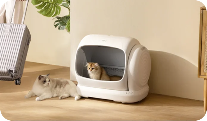 106l Smart Automatic Cat Litter Box Semi-Open Self-Cleaning