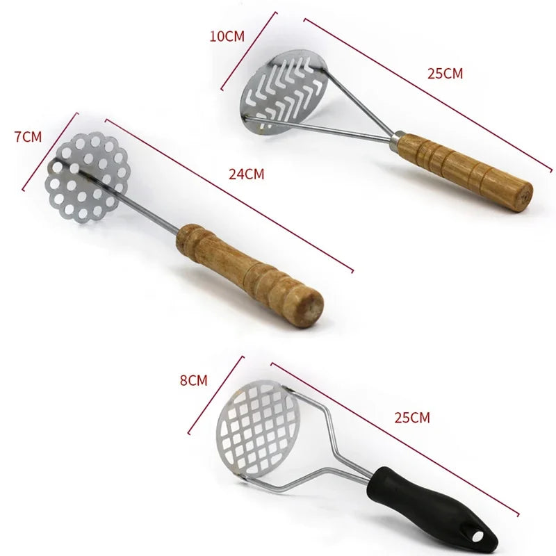 Potato Masher Smooth Mashed Potatoes Stainless Steel Creative