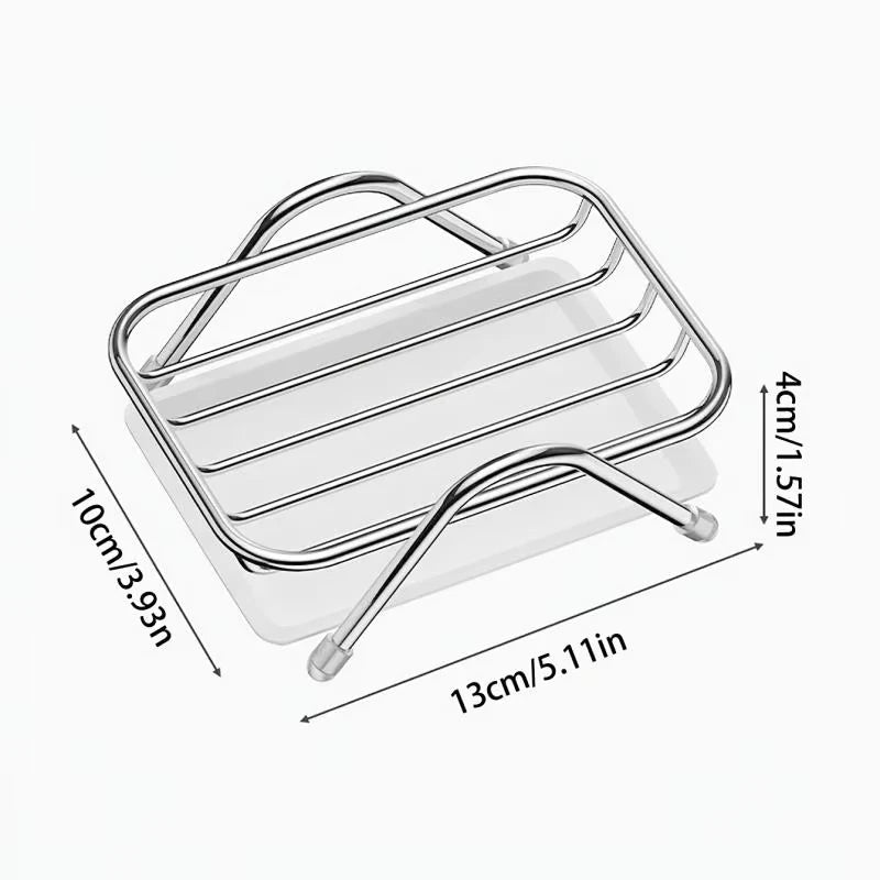 Soap Holder Detachable Drain Tray Stainless Steel Rustproof
