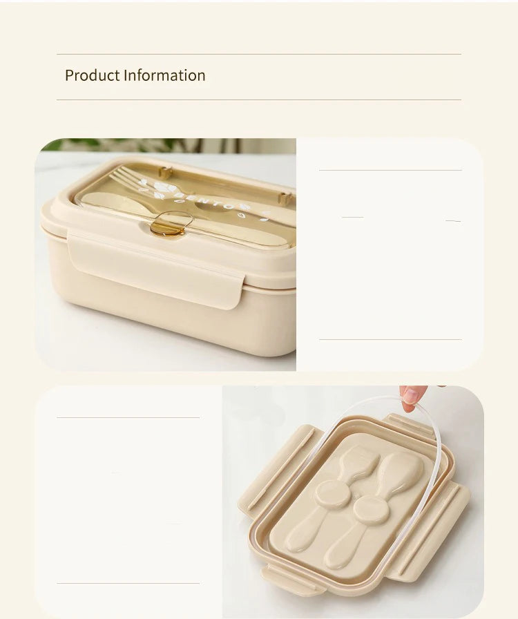 Lunch Box Children School Office Bento Box Compartment