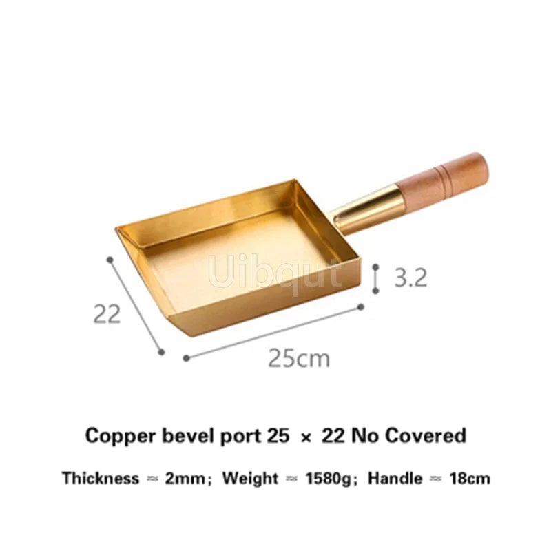 Brass Baking Tray Copper Frying Pan Square Pan
