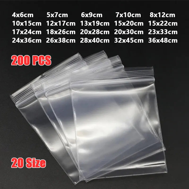Small Zip Lock Plastic Bags Reclosable Transparent Bag