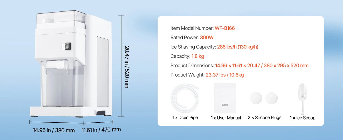 Succebuy 8l Commercial Ice Shaver Machine Electric Snow