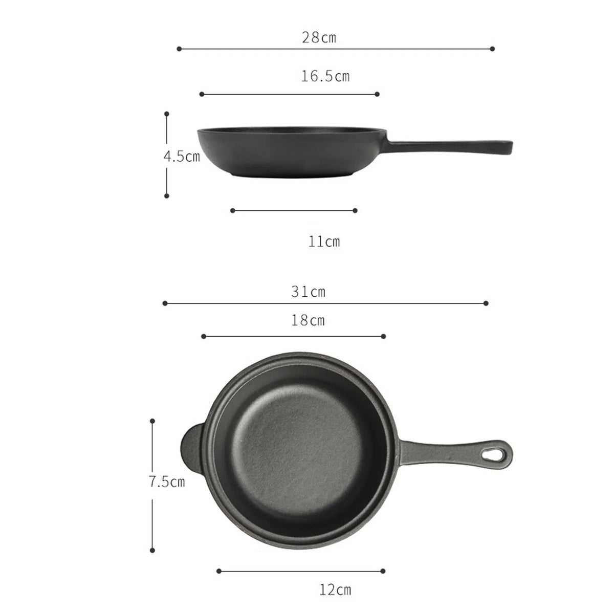 Cast Iron Pots Non-Stick Pan Dual-Purpose Cast Iron