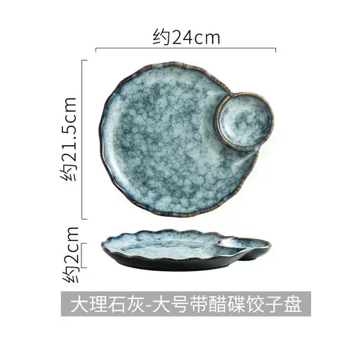 Japanese-Style Dumpling Plate High-Value Ceramic Creative
