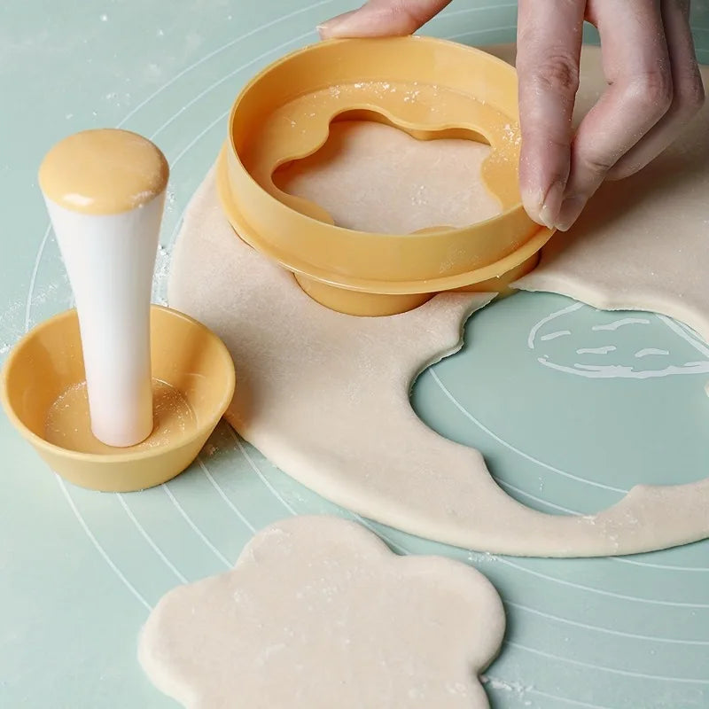 2pcs Flower Pastry Cutter Tart Tamper Unit-Perfect Baking