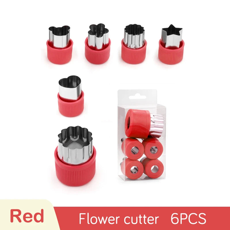 1set Multi-Style Vegetables Cookie Cutter Embossing Mould Cook