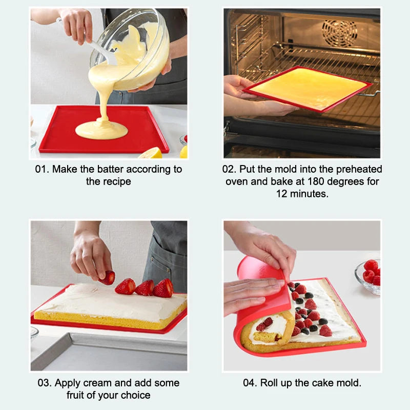 Silicone Baking Mats Cake Rolls Pastry Mat Non-Stick