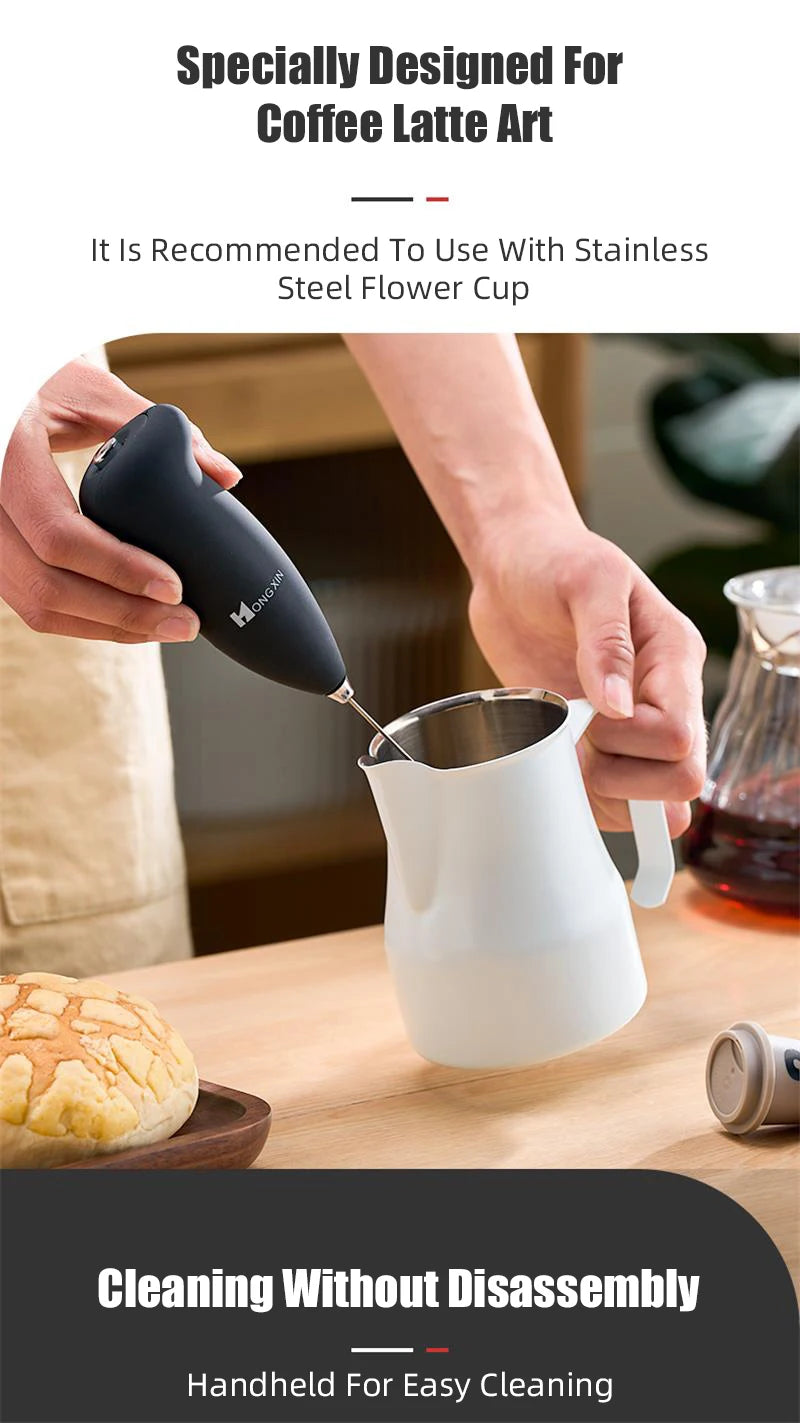 Mini Electric Milk Foamer Blender Wireless Coffee Whisk