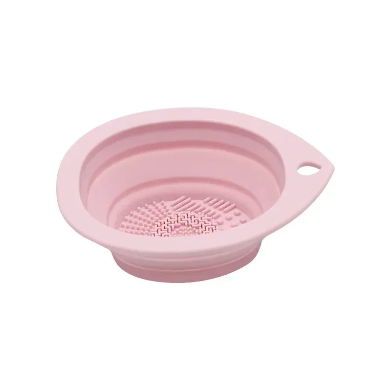 Silicone Makeup Brush Cleaner Folding Powder Puff Cleaning