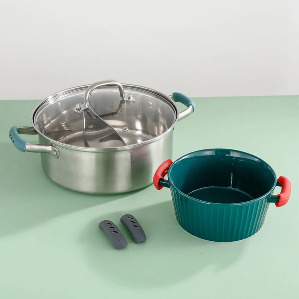 2pcs Silicone Pan Handle Cover Heat Insulation Assist