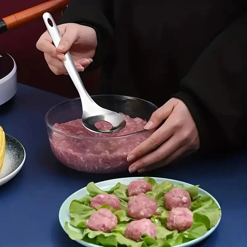 Pc 304 Stainless Steel Meatball Spoon Hand Squeeze