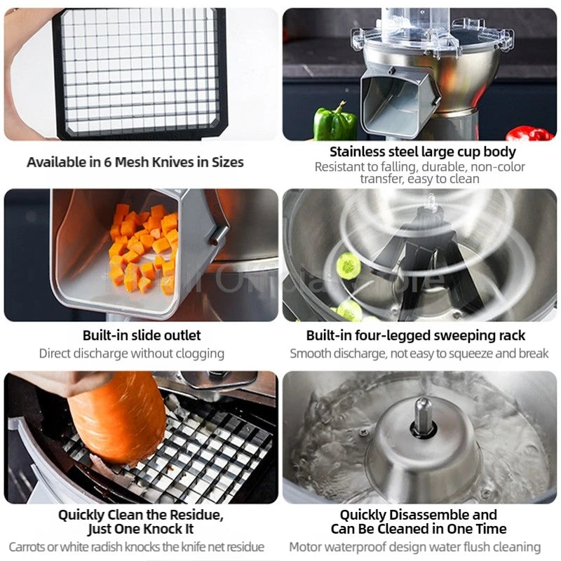 M1 Commercial Electric Vegetable Dicer Food Processor Compact