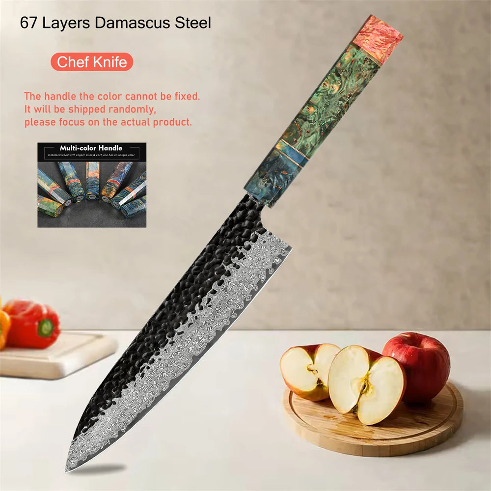 Professional Chef Knife Damascus Steel Slicing Knife Meat